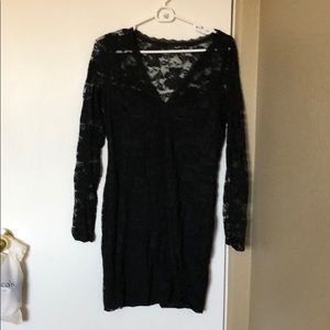 Black lace dress